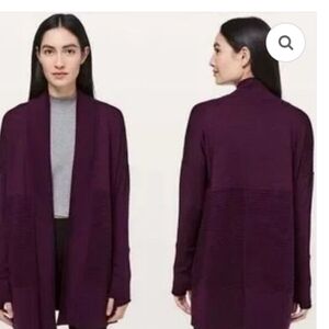 Lululemon Athletica Deep Plum Sit In Lotus  Cardigan Size 2